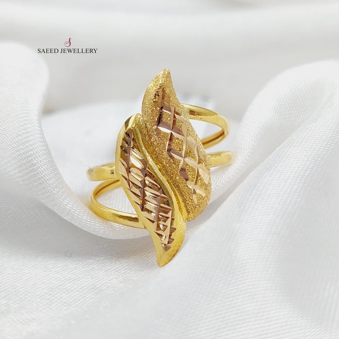 21K Fancy Ring Made of 21K Yellow Gold by Saeed Jewelry-26596
