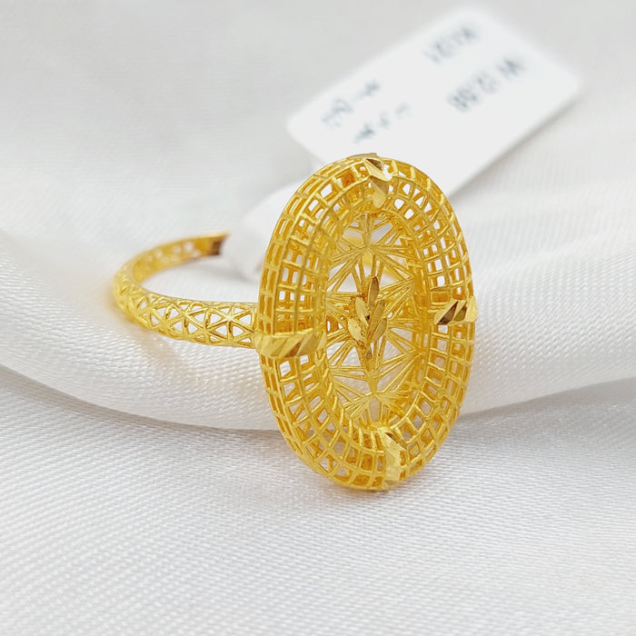 21K Fancy Ring Made of 21K Yellow Gold by Saeed Jewelry-25416