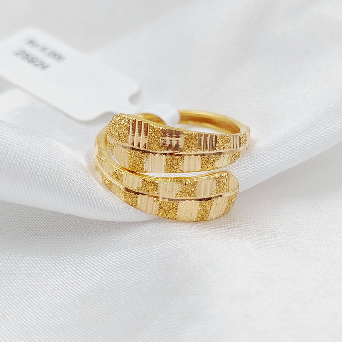 21K Fancy Ring Made of 21K Yellow Gold by Saeed Jewelry-25924