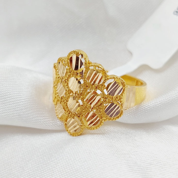 21K Fancy Ring Made of 21K Yellow Gold by Saeed Jewelry-26336