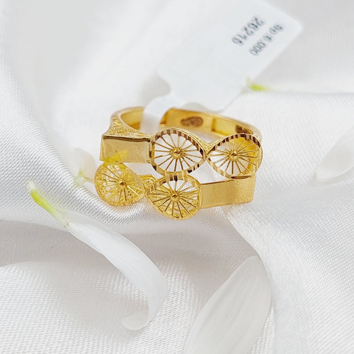 21K Fancy Ring Made of 21K Yellow Gold by Saeed Jewelry-26215