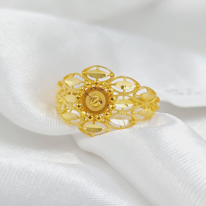 21K Fancy Ring Made of 21K Yellow Gold by Saeed Jewelry-26509
