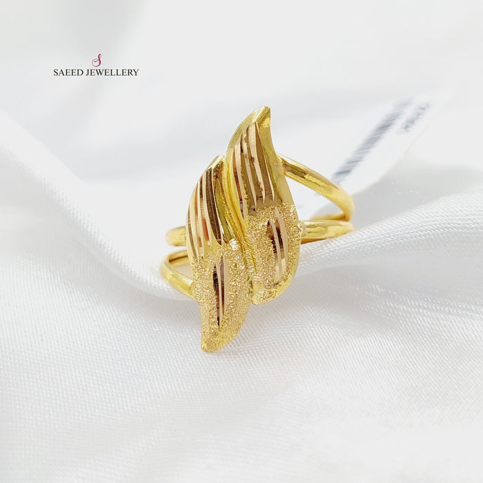 21K Fancy Ring Made of 21K Yellow Gold by Saeed Jewelry-27091