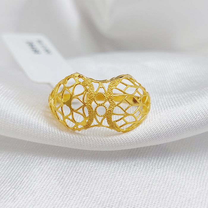 21K Fancy Ring Made of 21K Yellow Gold by Saeed Jewelry-26498