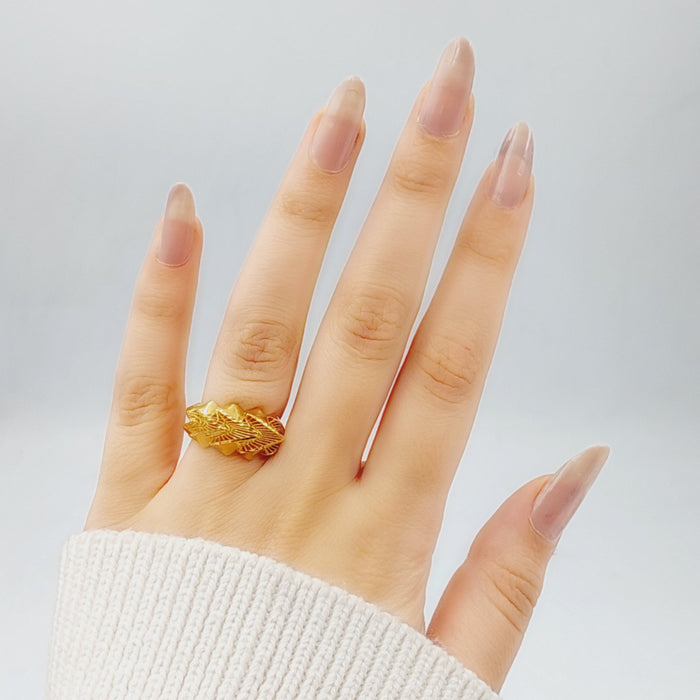 21K Fancy Ring Made of 21K Yellow Gold by Saeed Jewelry-25921