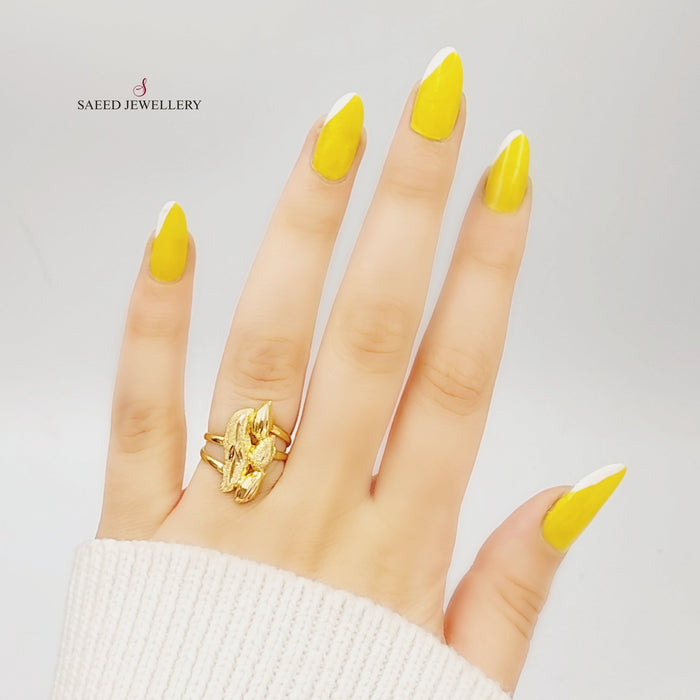 21K Fancy Ring Made of 21K Yellow Gold by Saeed Jewelry-26597