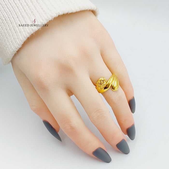 21K Fancy Ring Made of 21K Yellow Gold by Saeed Jewelry-27102
