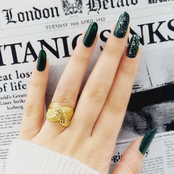 21K Fancy Ring Made of 21K Yellow Gold by Saeed Jewelry-26427