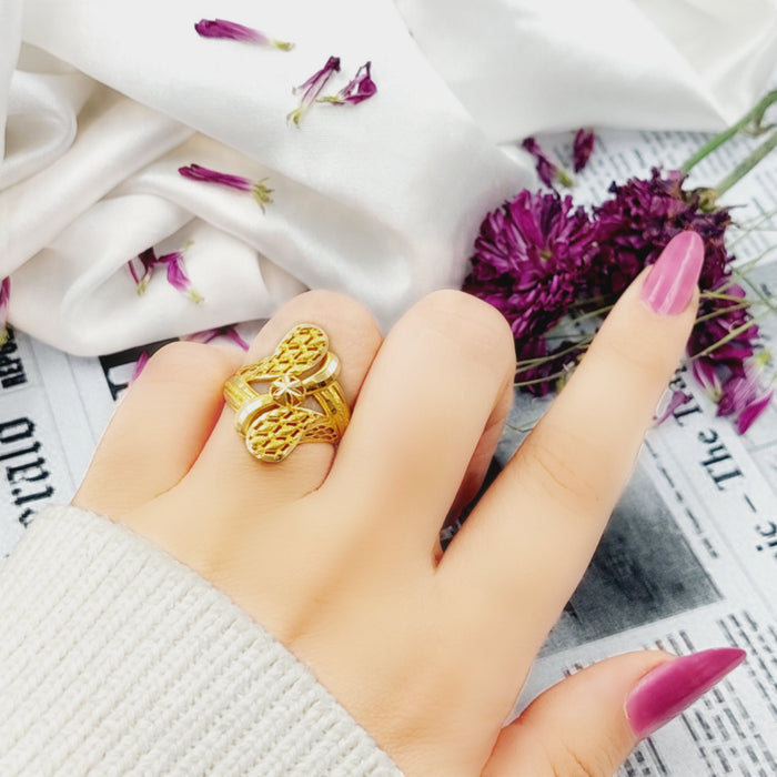21K Fancy Ring Made of 21K Yellow Gold by Saeed Jewelry-26271