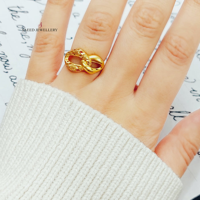 21K Fancy Ring Made of 21K Yellow Gold by Saeed Jewelry-25140