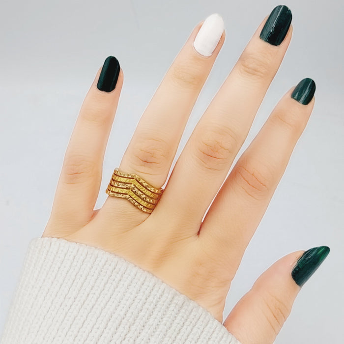 21K Fancy Ring Made of 21K Yellow Gold by Saeed Jewelry-26813