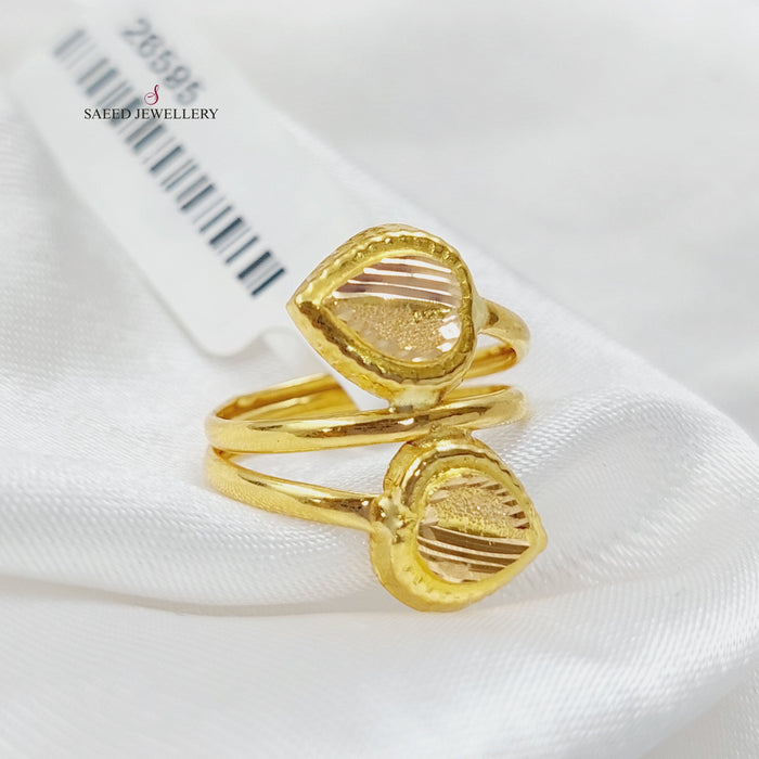 21K Fancy Ring Made of 21K Yellow Gold by Saeed Jewelry-26595