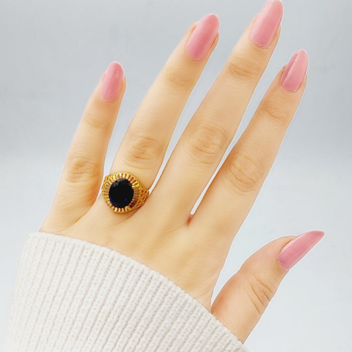 21K Fancy Ring Made of 21K Yellow Gold by Saeed Jewelry-25677