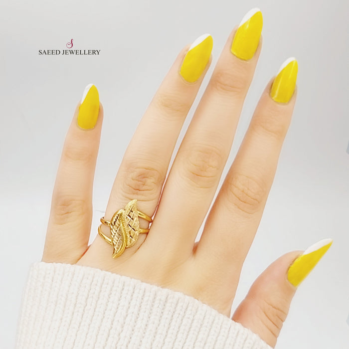 21K Fancy Ring Made of 21K Yellow Gold by Saeed Jewelry-26596