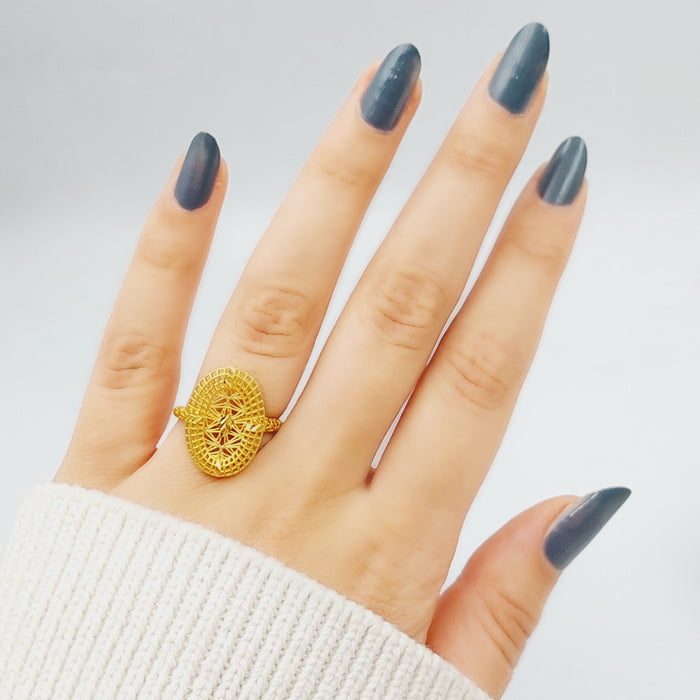 21K Fancy Ring Made of 21K Yellow Gold by Saeed Jewelry-25416