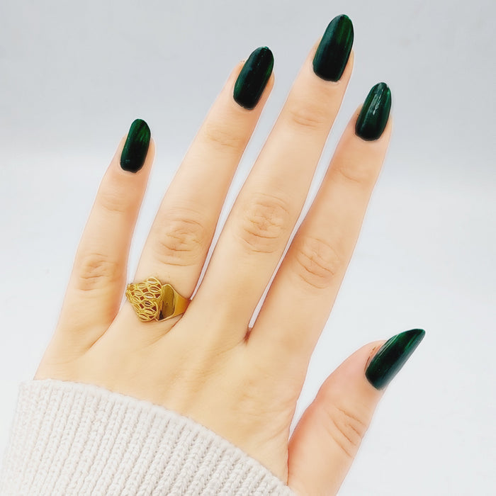 21K Fancy Ring Made of 21K Yellow Gold by Saeed Jewelry-25643