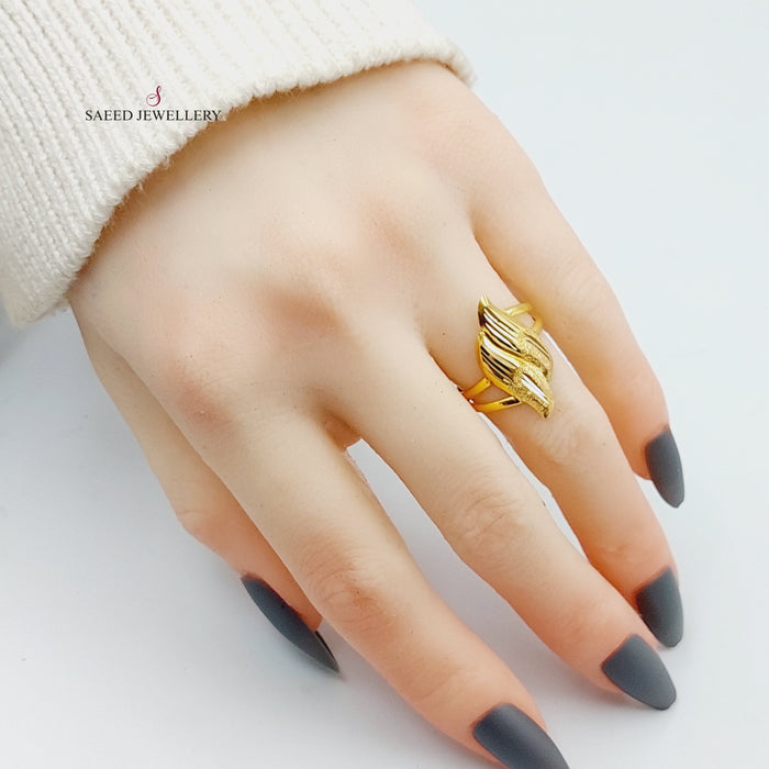21K Fancy Ring Made of 21K Yellow Gold by Saeed Jewelry-27091
