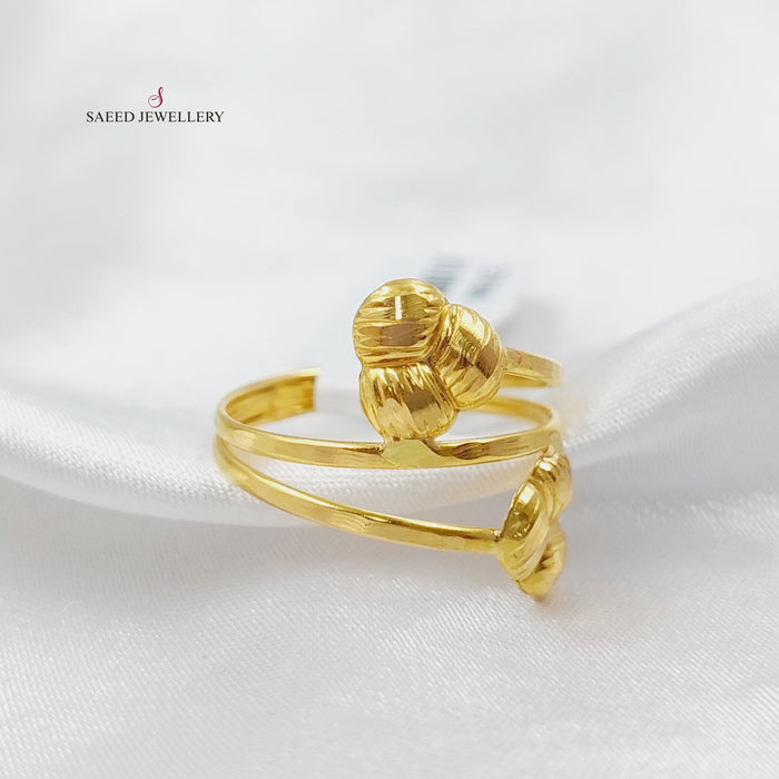 21K Fancy Ring Made of 21K Yellow Gold by Saeed Jewelry-27095