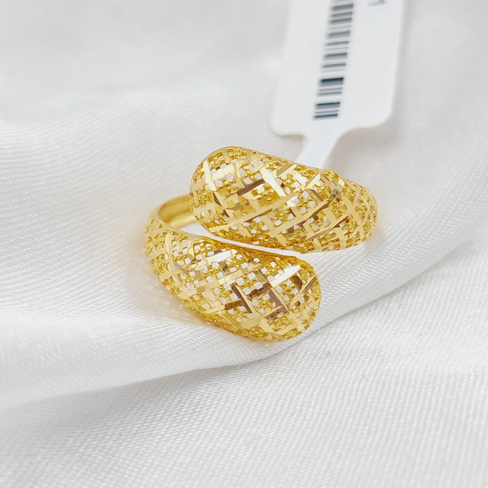 21K Fancy Ring Made of 21K Yellow Gold by Saeed Jewelry-26711