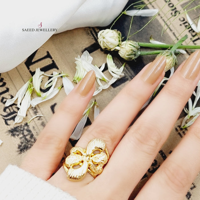 21K Fancy Ring Made of 21K Yellow Gold by Saeed Jewelry-26091