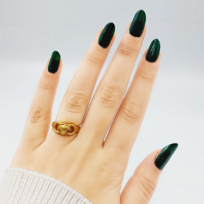 21K Fancy Ring Made of 21K Yellow Gold by Saeed Jewelry-25651
