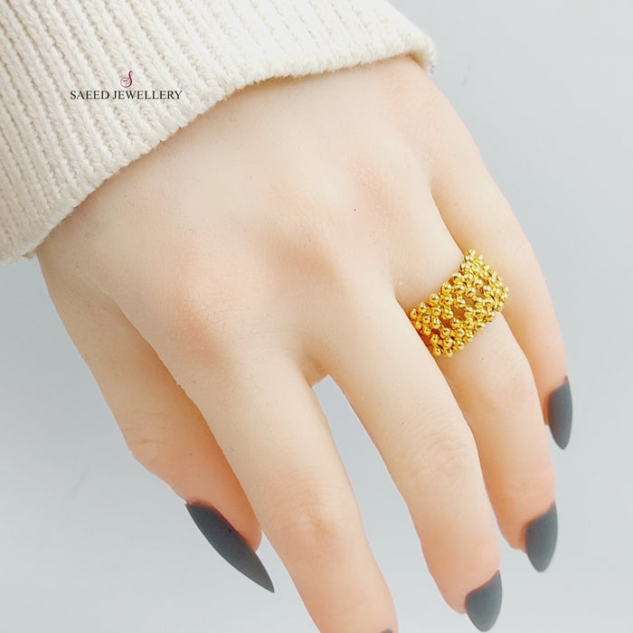 21K Fancy Ring Made of 21K Yellow Gold by Saeed Jewelry-26978