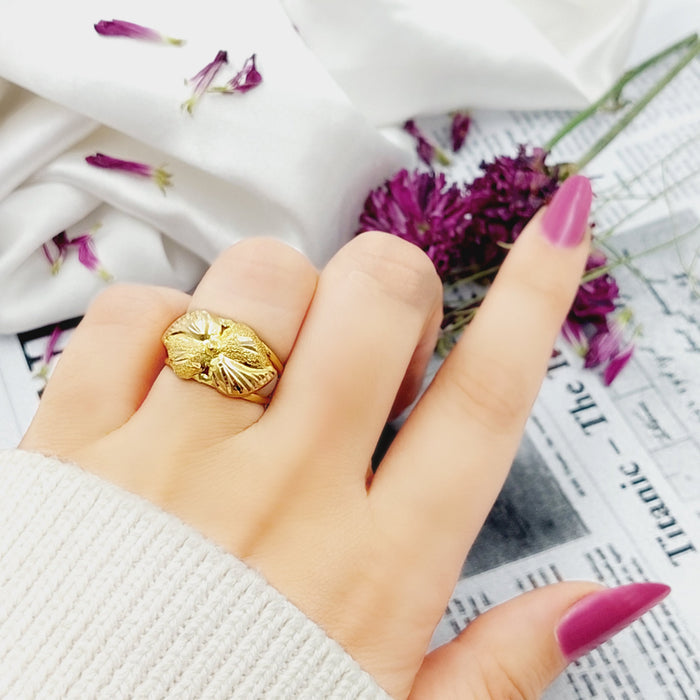 21K Fancy Ring Made of 21K Yellow Gold by Saeed Jewelry-26267