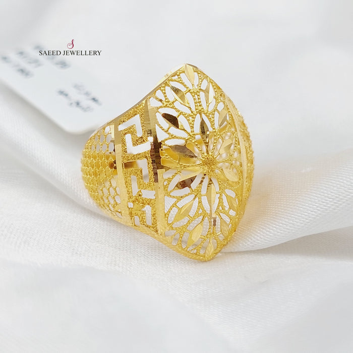 21K Fancy Ring Made of 21K Yellow Gold by Saeed Jewelry-26753