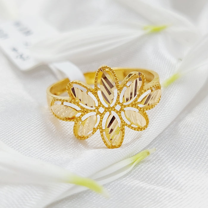 21K Fancy Ring Made of 21K Yellow Gold by Saeed Jewelry-26116
