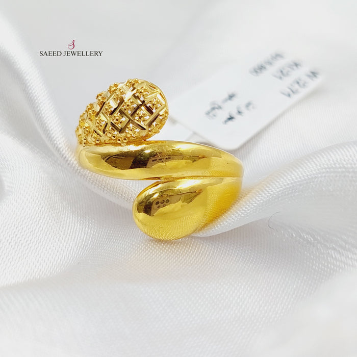 21K Fancy Ring Made of 21K Yellow Gold by Saeed Jewelry-27102