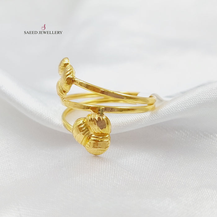 21K Fancy Ring Made of 21K Yellow Gold by Saeed Jewelry-27095