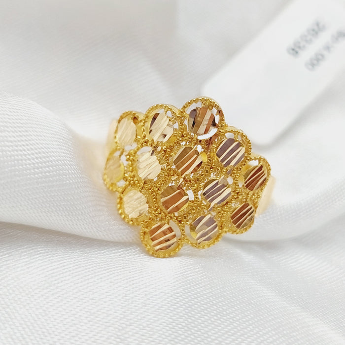 21K Fancy Ring Made of 21K Yellow Gold by Saeed Jewelry-26336