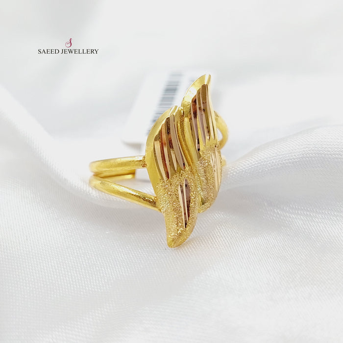 21K Fancy Ring Made of 21K Yellow Gold by Saeed Jewelry-27091
