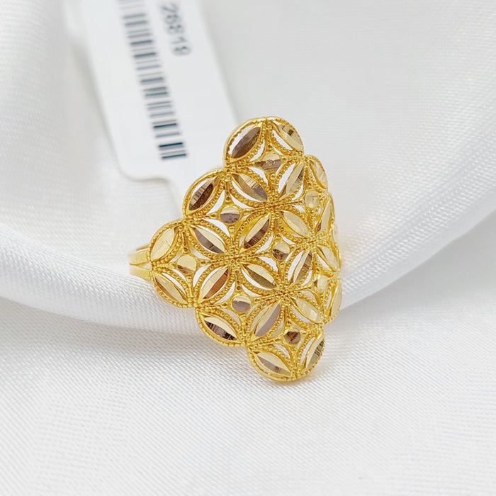 21K Fancy Ring Made of 21K Yellow Gold by Saeed Jewelry-26819