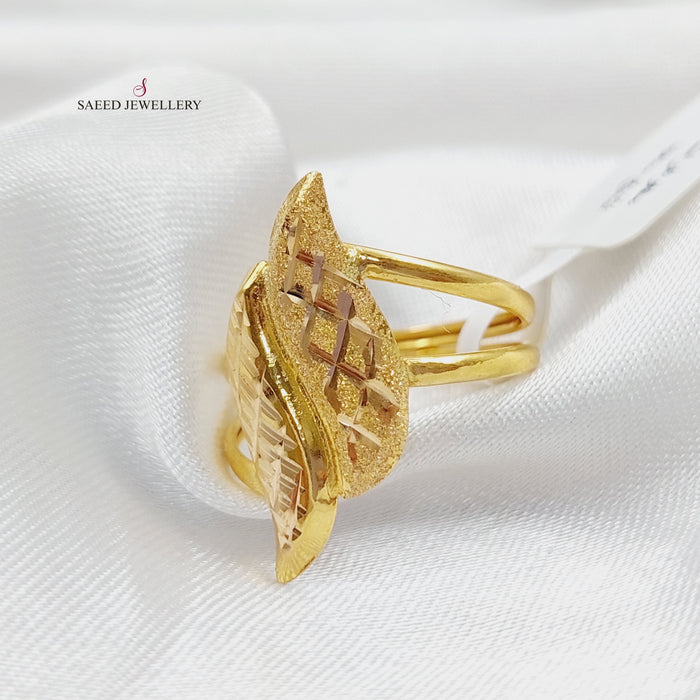 21K Fancy Ring Made of 21K Yellow Gold by Saeed Jewelry-26596
