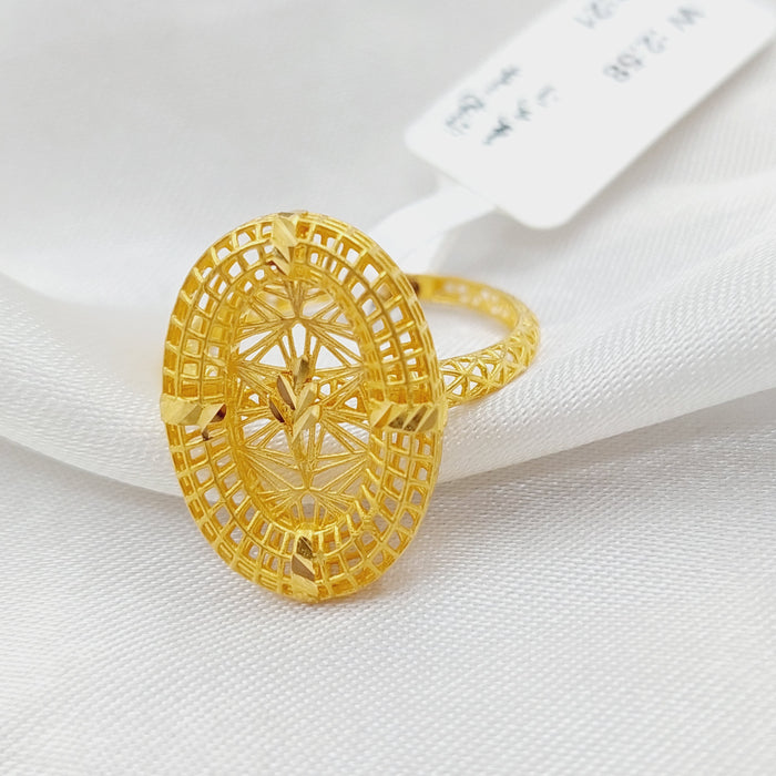 21K Fancy Ring Made of 21K Yellow Gold by Saeed Jewelry-25416