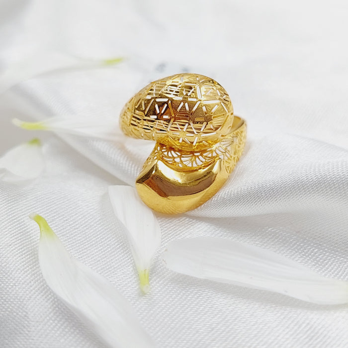 21K Fancy Ring Made of 21K Yellow Gold by Saeed Jewelry-26203
