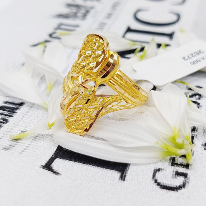 21K Fancy Ring Made of 21K Yellow Gold by Saeed Jewelry-26271