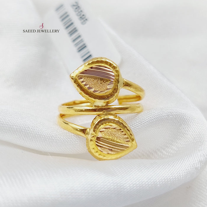 21K Fancy Ring Made of 21K Yellow Gold by Saeed Jewelry-26595