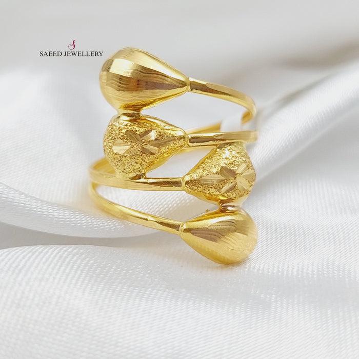 21K Fancy Ring Made of 21K Yellow Gold by Saeed Jewelry-26589
