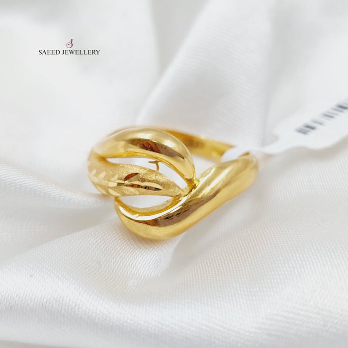 21K Fancy Ring Made of 21K Yellow Gold by Saeed Jewelry-27050