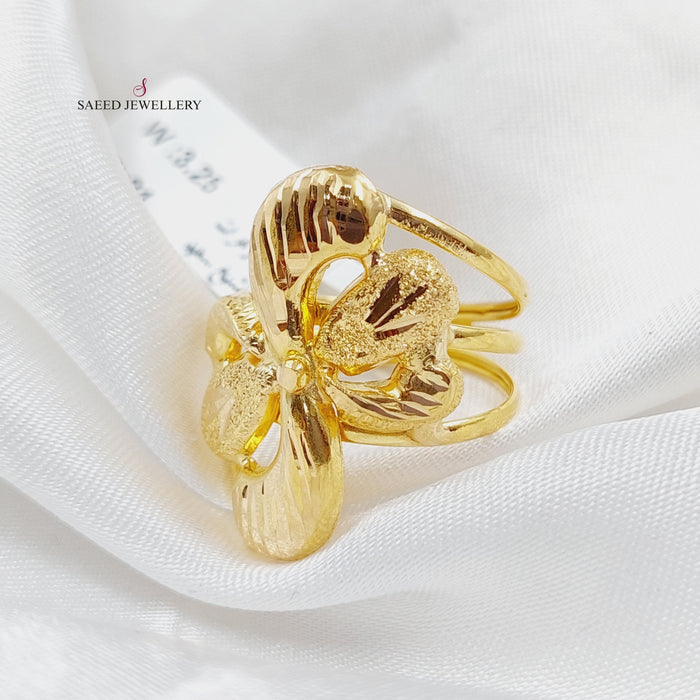 21K Fancy Ring Made of 21K Yellow Gold by Saeed Jewelry-26091