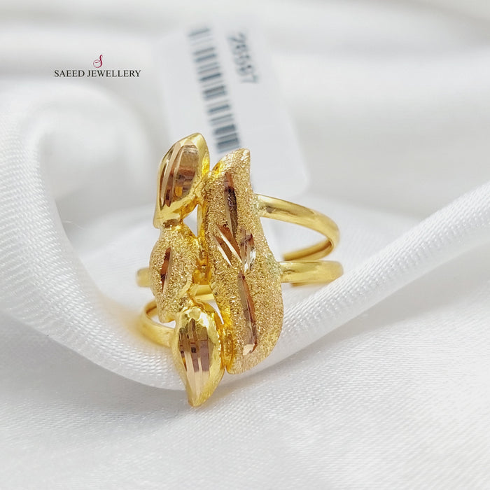 21K Fancy Ring Made of 21K Yellow Gold by Saeed Jewelry-26597