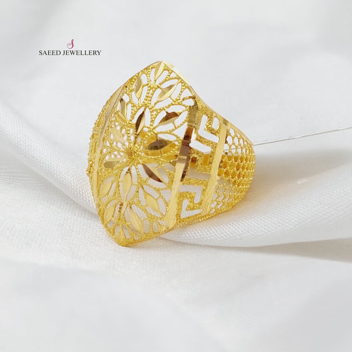 21K Fancy Ring Made of 21K Yellow Gold by Saeed Jewelry-26753