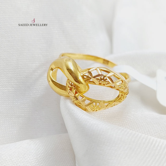 21K Fancy Ring Made of 21K Yellow Gold by Saeed Jewelry-25140