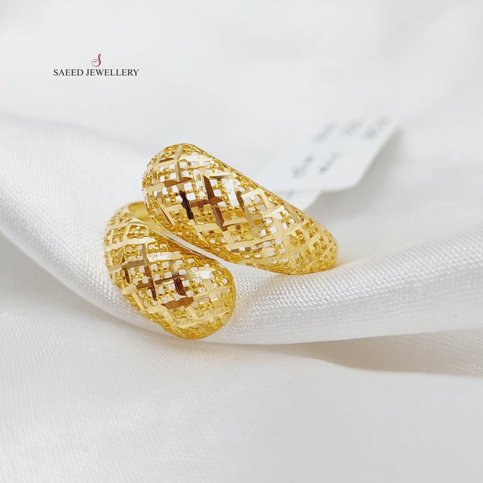 21K Fancy Ring Made of 21K Yellow Gold by Saeed Jewelry-27030
