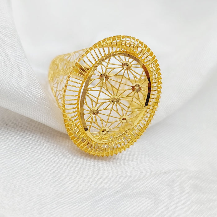 21K Fancy Ring Made of 21K Yellow Gold by Saeed Jewelry-25440