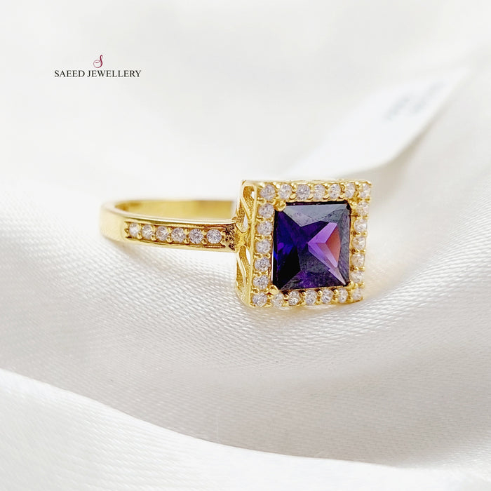 18K Fancy Ring Made of 18K Yellow Gold by Saeed Jewelry-خاتم-اكسترا-3