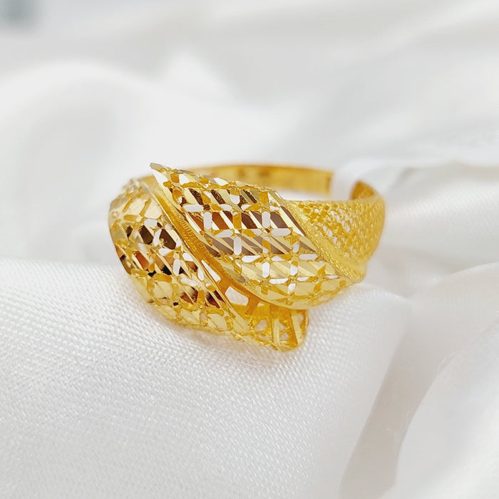21K Fancy Ring Made of 21K Yellow Gold by Saeed Jewelry-26428