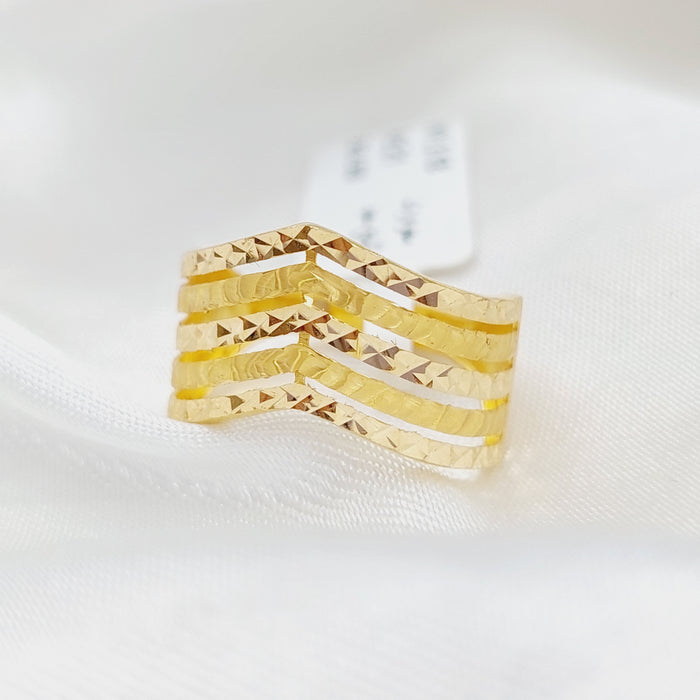 21K Fancy Ring Made of 21K Yellow Gold by Saeed Jewelry-26813